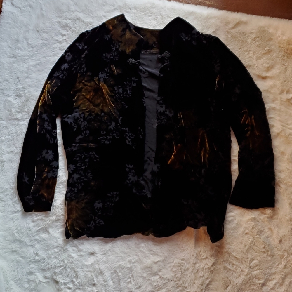 Black and sunflower cardigan